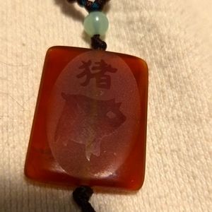 Etched Carnelian necklace